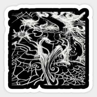 spider web artwork Sticker